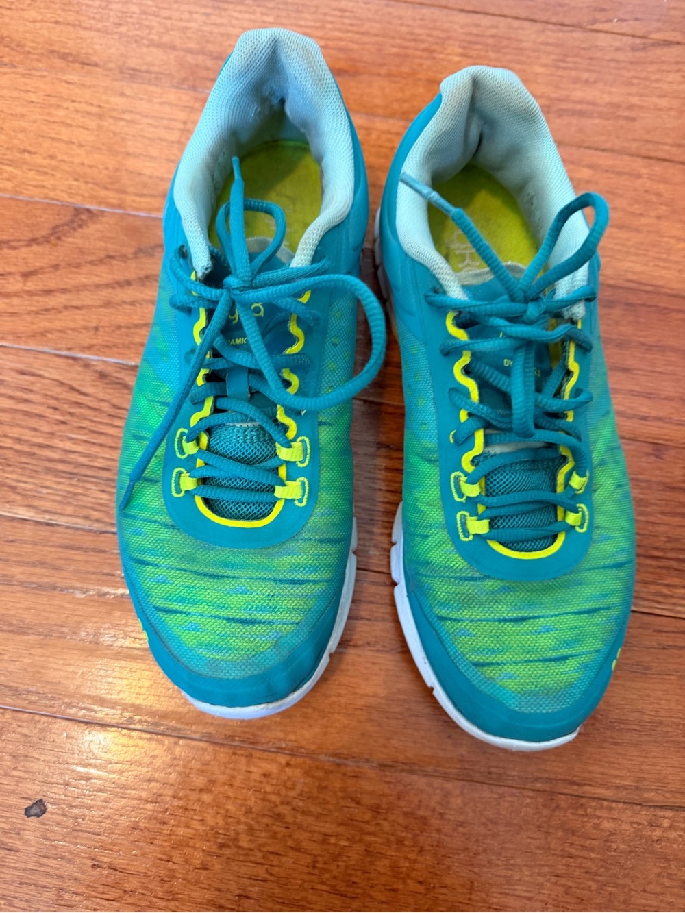 Ryka Teal and Neon Yellow Athletic Shoes